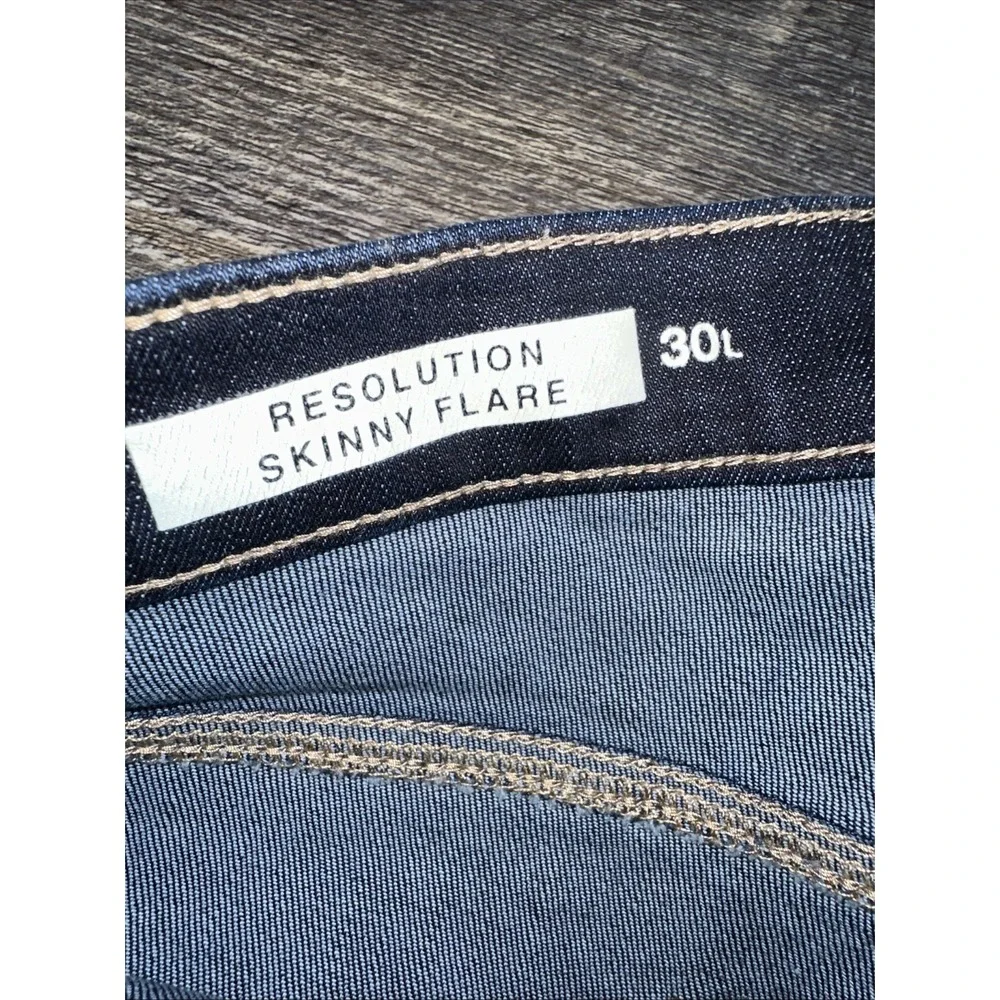 Gap 1969 Resolution Skinny Flare Jeans Womens 30L Mid Rise Stretch Denim